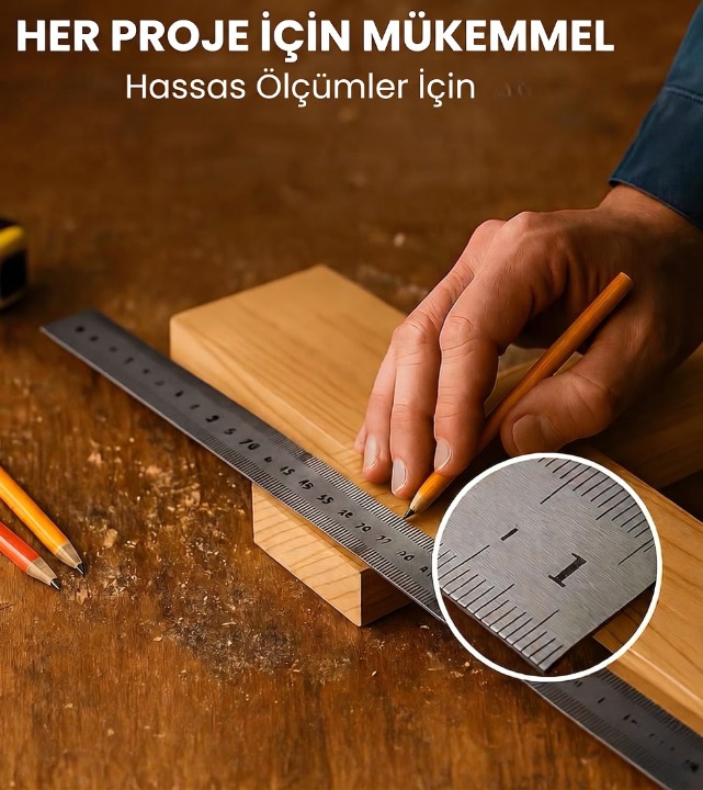 Çelik Cetvel 100cm