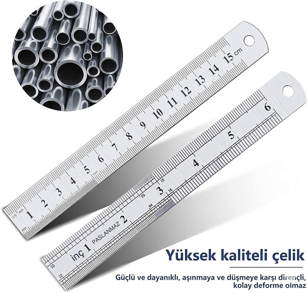 Çelik Cetvel 15cm