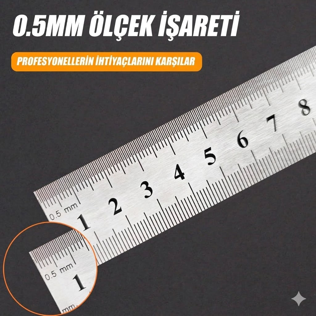 Çelik Cetvel 20cm