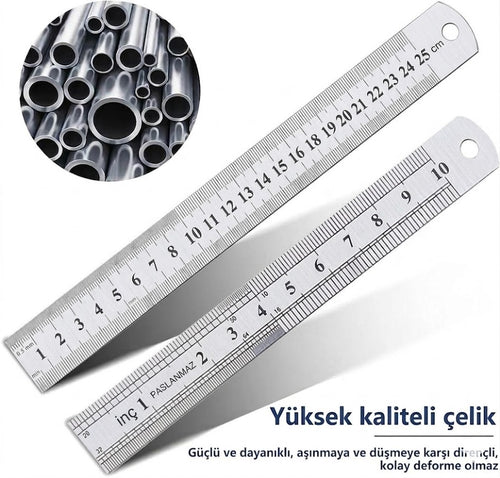 Çelik Cetvel 25cm