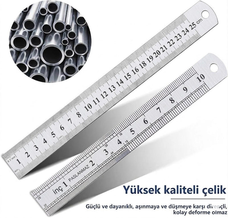 Çelik Cetvel 25cm
