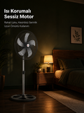 Microstar 18" 45cm Ayaklı Vantilatör 75W 3 Kademeli Salınımlı 5 Kanat Alüminyum Pervane - MSR-2618