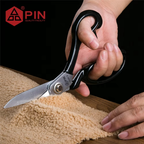 Pin Profesyonel Shark Tipi Kumaş Makası - Deri, Kot, Keçe Kesimi İçin Kısa Uçlu Terzi Makası
