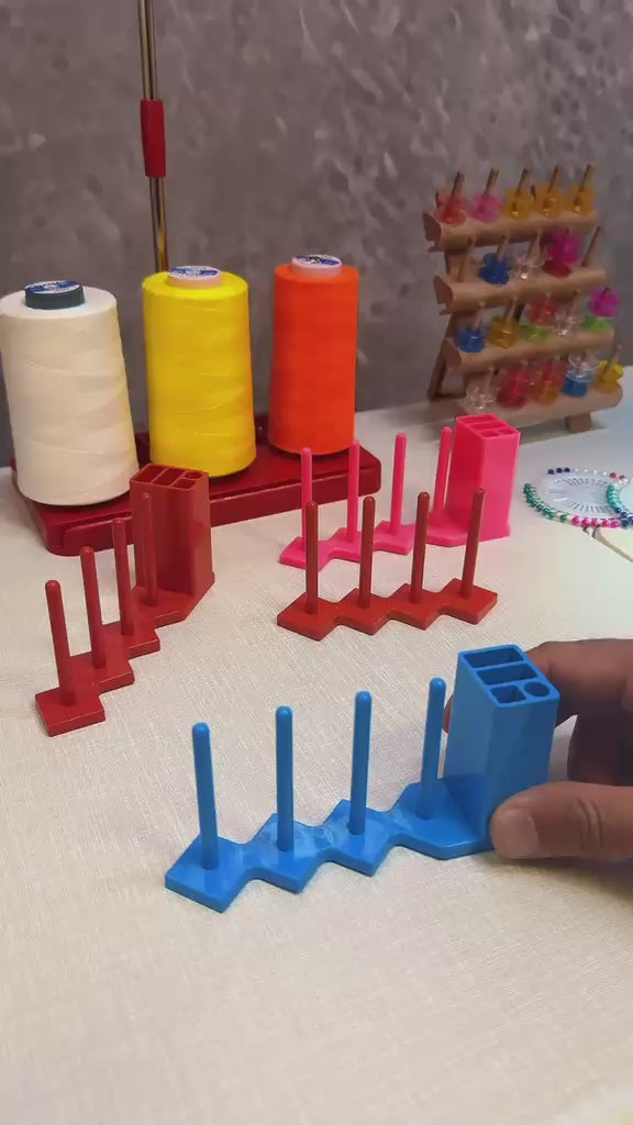 Dikiş Makinesi Mıknatıslı Masura Koyma Aparatı 4'lü Tek Kutulu Kırmızı
