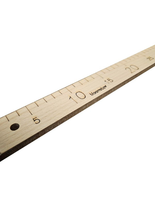 Ahşap Manifatura Cetveli Demirli 1 Metre (100cm) (MDF)