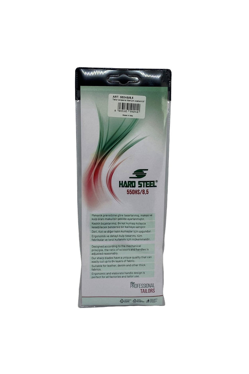 Titanyum Kaplama Plastik Saplı 8.5inç Makas / 550HS/8.5