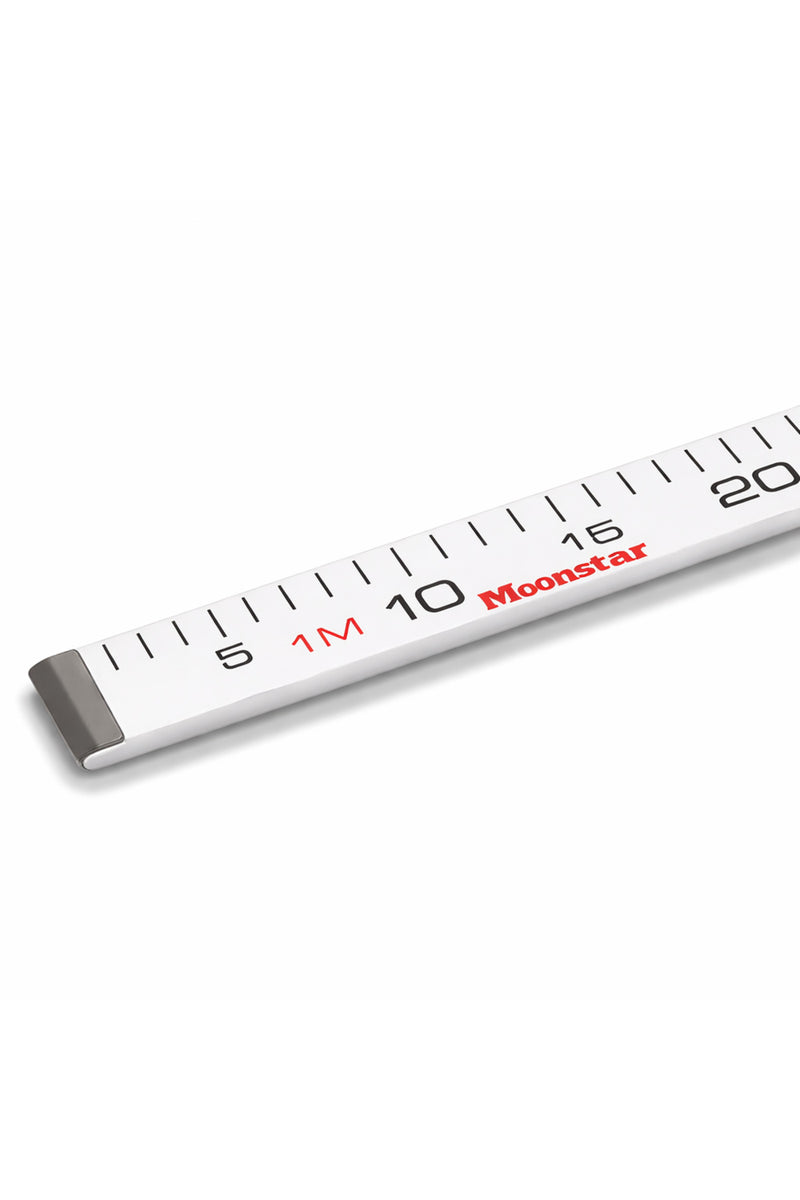 Ahşap Manifatura Cetveli Paslanmaz Demirli 1 Metre (100cm) Beyaz (Ağaç)