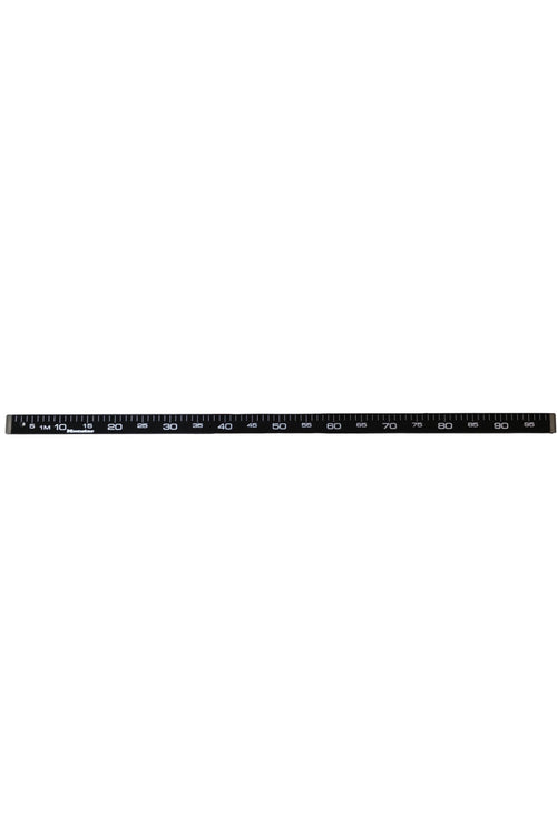 Ahşap Manifatura Cetveli Paslanmaz Demirli 1 Metre (100cm) Siyah (Ağaç)