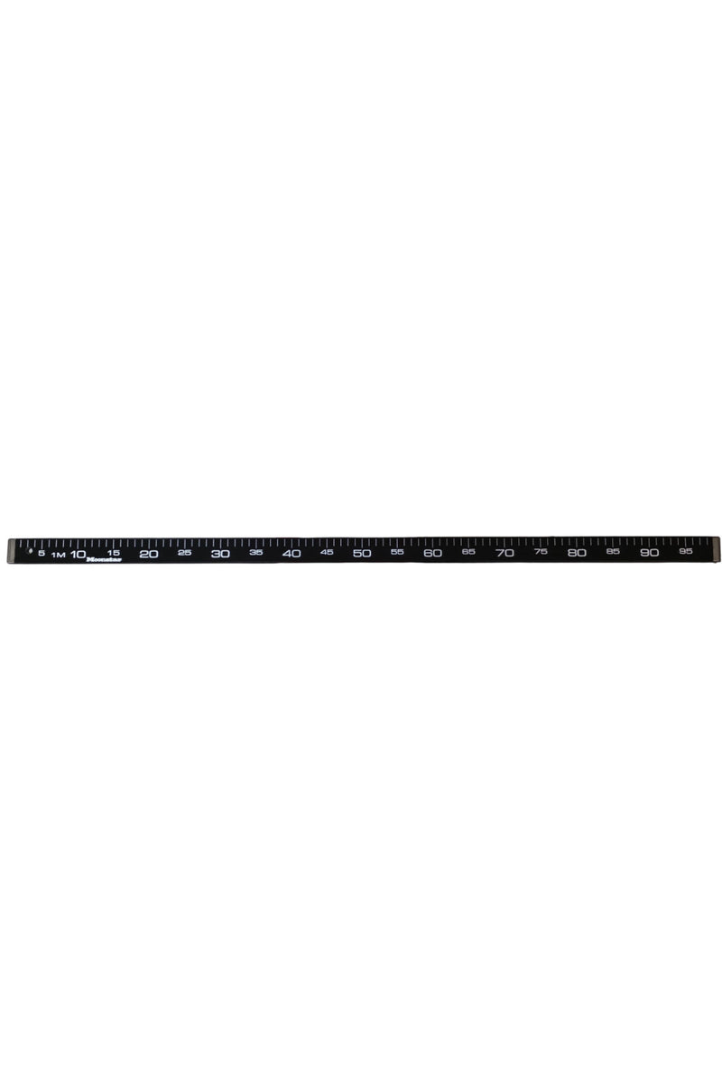 Ahşap Manifatura Cetveli Paslanmaz Demirli 1 Metre (100cm) Siyah (Ağaç)